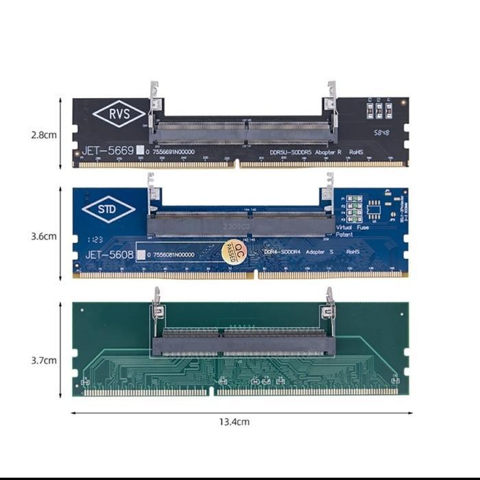 UP DDR3 / DDR4 / DDR5  laptop sodimm to desktop pcdimm converter adapter