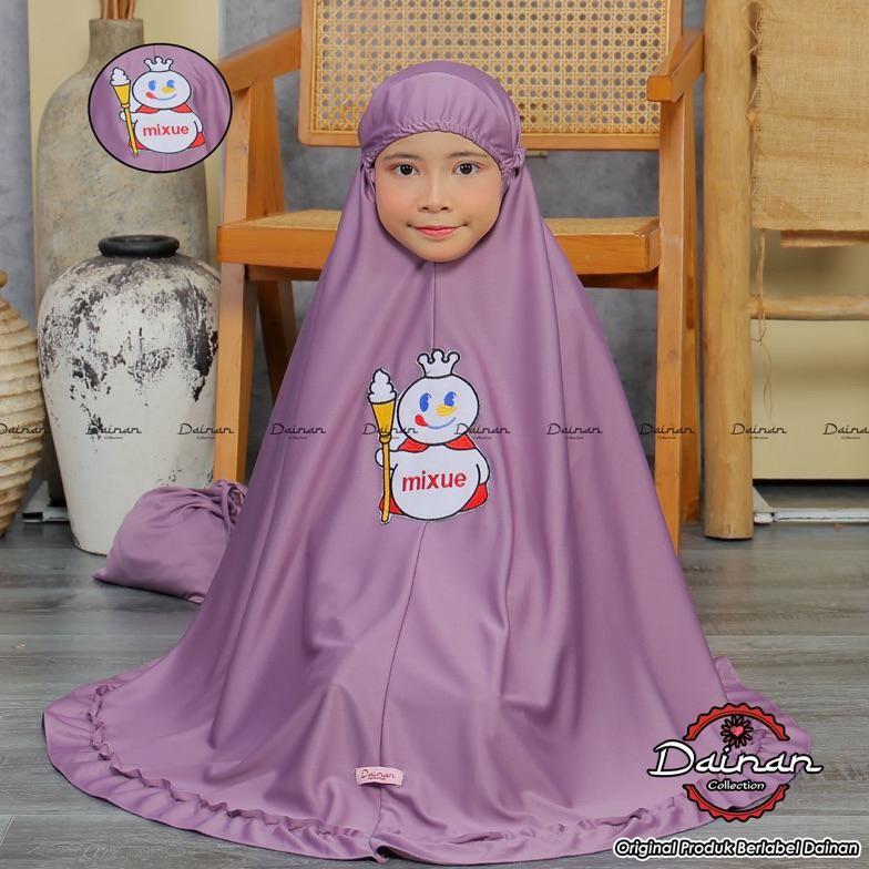 Berkualitas Mukena Anak Karakter Terbaru Usia 5-9 Tahun Jersey Zoya, Mukena Mixue, Mukena Cinnamorol