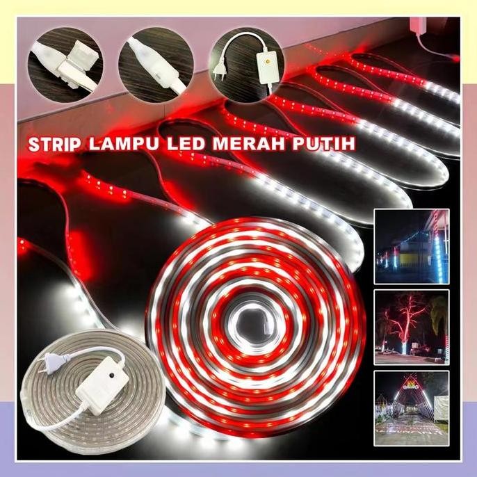 (Allthebest) Led Strip Lampu Dekorasi 17 Agustus / Lampu 17 Agustus Merah Putih / Spesial 17 Agustus