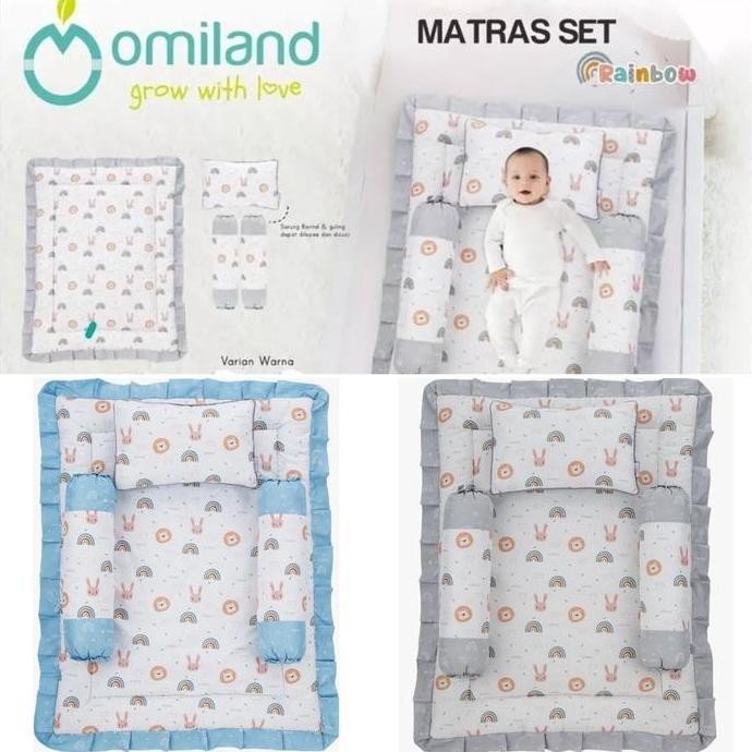 Omiland Matras Kasur Bayi Set Bantal Guling