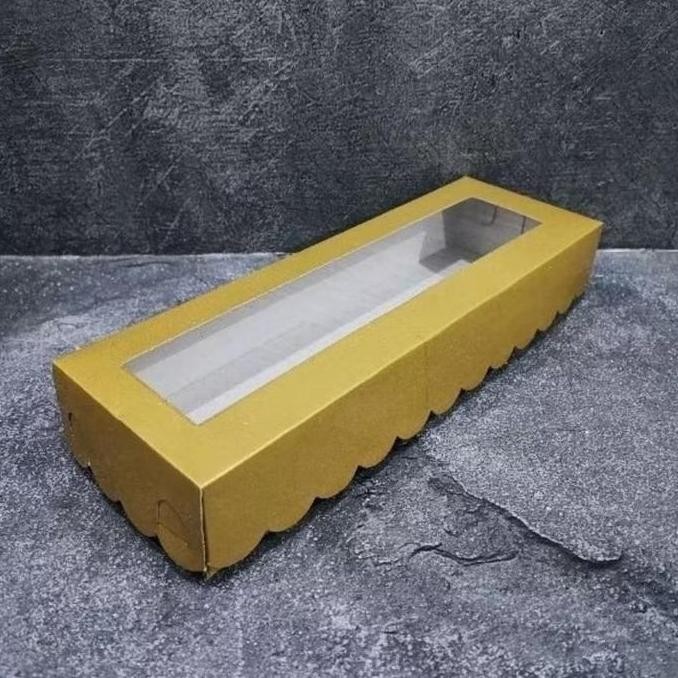 Dus Kaca Mas 10X30X5 10Pcs Dus Brownies Gold 10 X 30