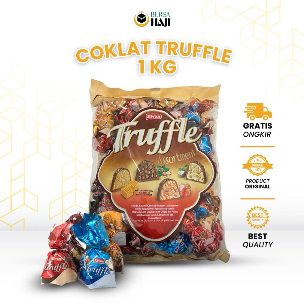 

Coklat Turki Asli Truffle 1Kg / Elvan Coklat Turki Oleh Oleh Haji Dan Umroh