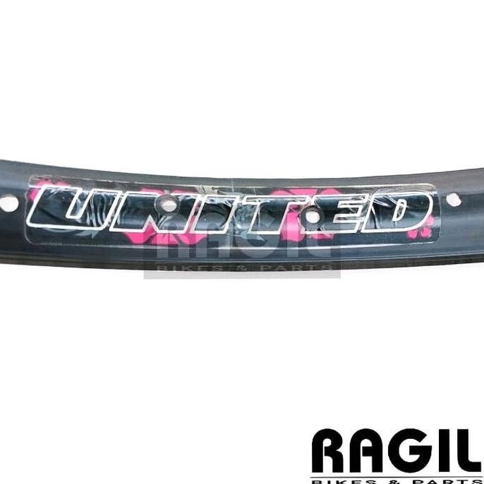 VELG SEPEDA 24 INCH UNITED Z-1002 LUBANG 36 HOLE 36H HITAM LENGKUNG RIM RIMS ALUMUNIUM ALLOY MTB FED