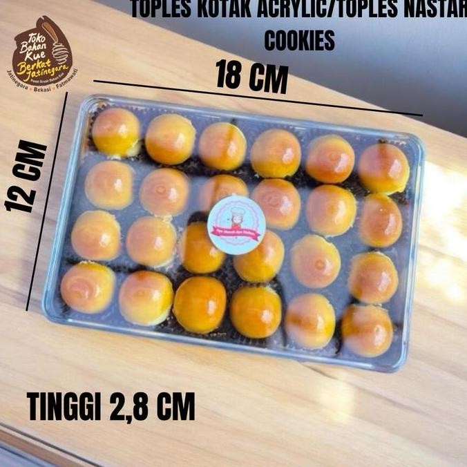 Toples Kotak Acrylic / Toples Nastar Cookies / Toples Nastar Kotak / Pcs