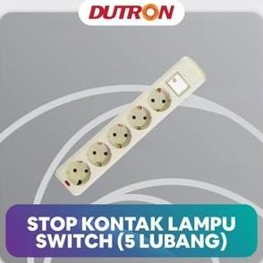 Dutron Stop Kontak 3 / 4 / 5 Lubang + Saklar/Switch Original
