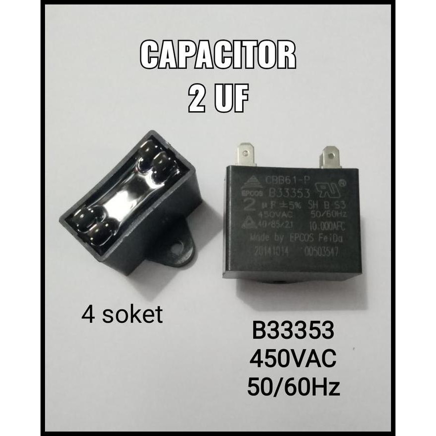 Kapasitor Capasitor Fan Kipas AC Panasonic Original EPCOS 2uf 2mf