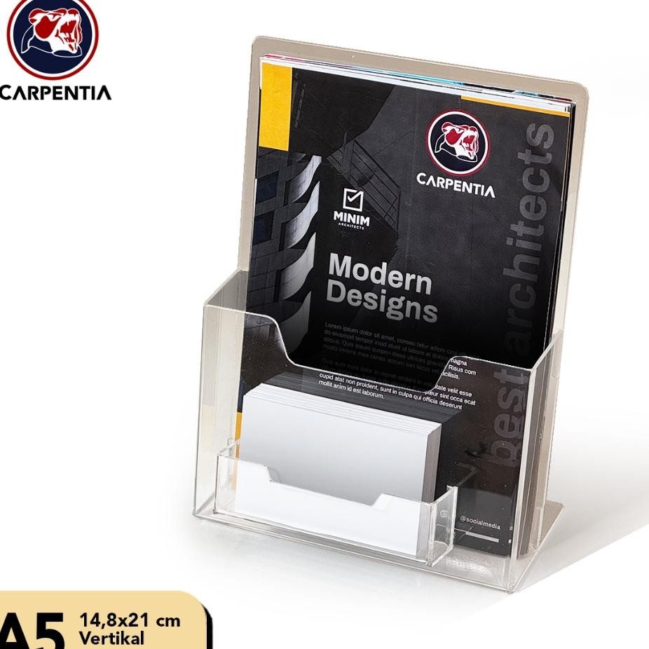 

Caentia Brochure Holder Acrylic Dengan Kartu Nama Tempat Brosur Akrilik A5 Brosur Tipe K