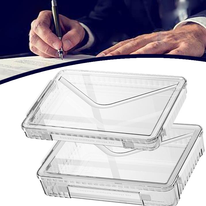 

Kotak Penyimpanan Kertas Kotak Tempat Dokumen Penting Transparent Storage Box Clear A4