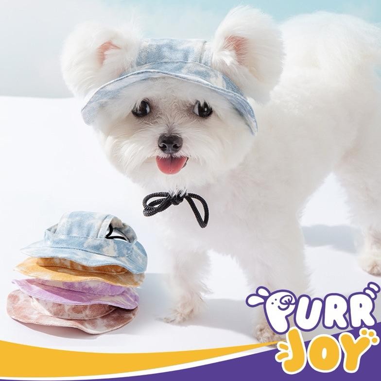 PURRJOY Topi Hewan Peliharaan Anjing Kucing / Topi Pantai Hewan Peliharaan Anjing Kucing / Aksesoris