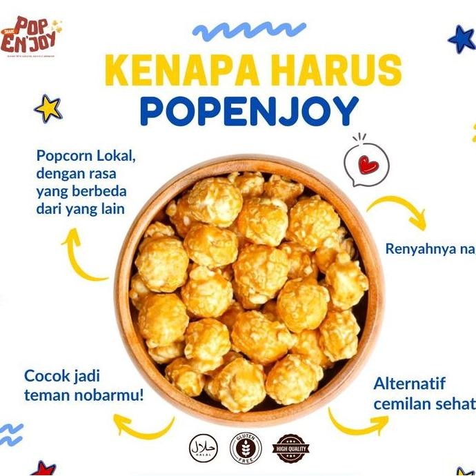 

RPS [Baru] POPCORN CARAMEL 500gr - PopENjoy / Makanan Manis Crispy Camilan Popkron Snack Jagung Cemilan Food