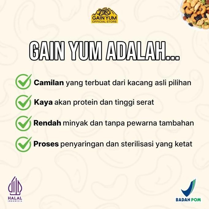 

RPS Gain Yum - [ALL VARIANTS] Kacang Polong Rasa Original dan Bawang Putih 75 g & 285 g