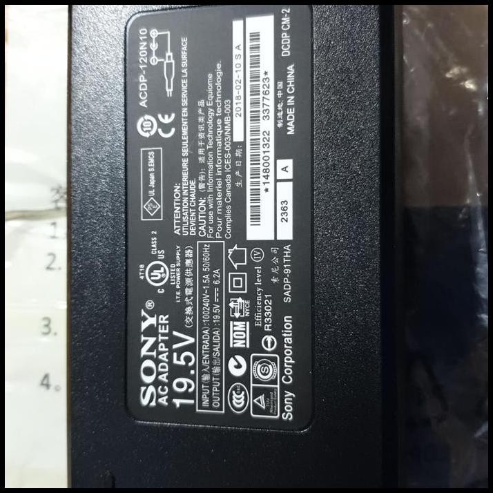 adaptor power supply TV led Sony  19.5V 6.2A