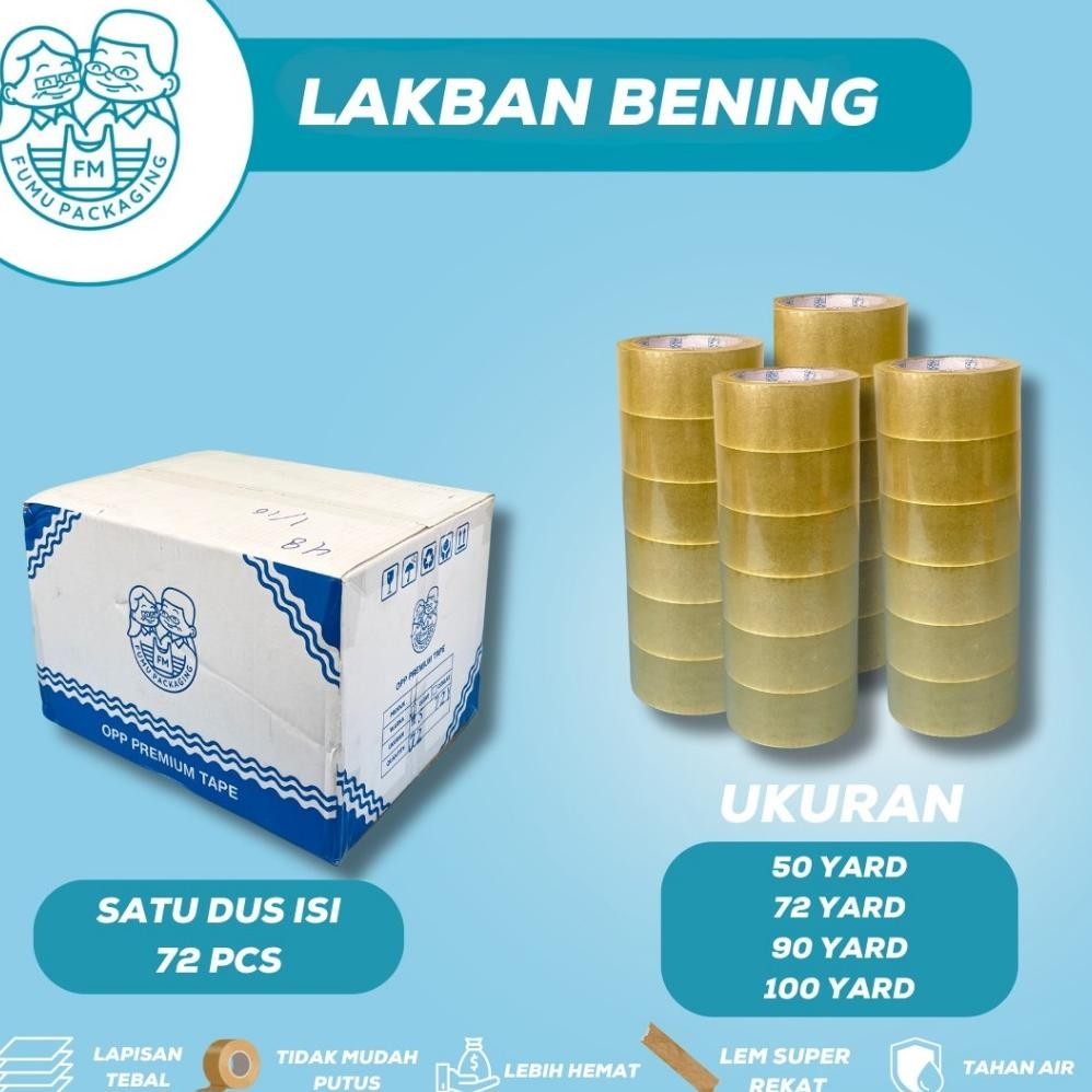 

Quality Lakban Selotip Bening 72Yard X 45Mm/Lakban Tebal/Lakban Murah/Lakban Kuat/Lakban Tebal Untuk 6Pcs Premium