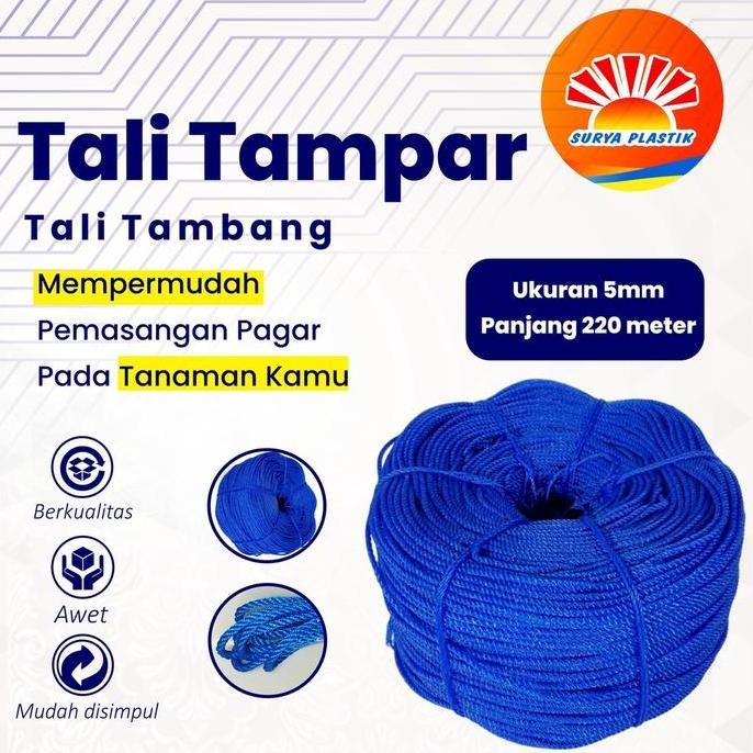 

Ready Stock Tali Tampar Ukuran 5Mm Panjang 220 Meter Kualitas Terjamin