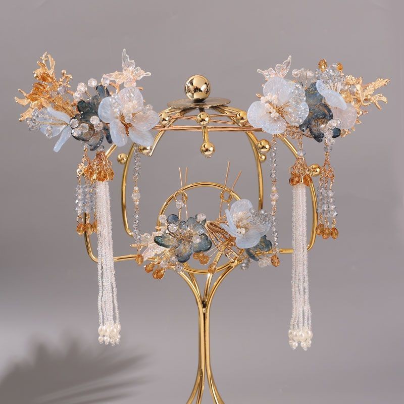 Chinese Style Hanfu New Hair Accessories Flowing Hair Accessories Light Color Xiuhe Hair Accessories