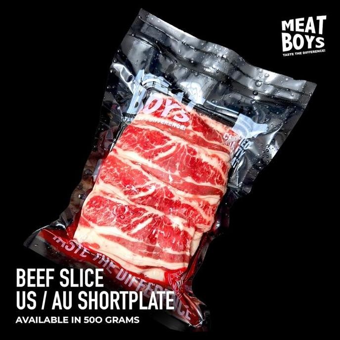 

Beef Slice Us/Au Shortplate Daging Sapi Lapis Pasti Ori