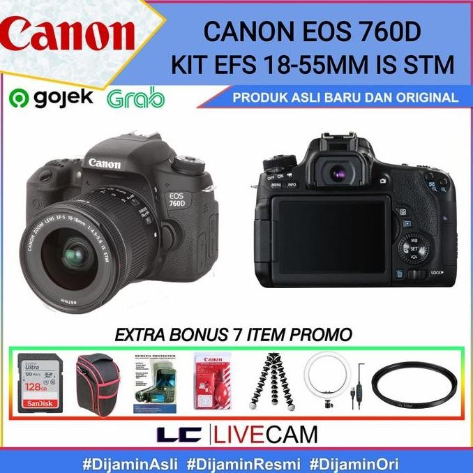 Promo CANON EOS 760D KIT 18-55MM IS STM / KAMERA CANON 760D KIT EFS 18-55MM COD