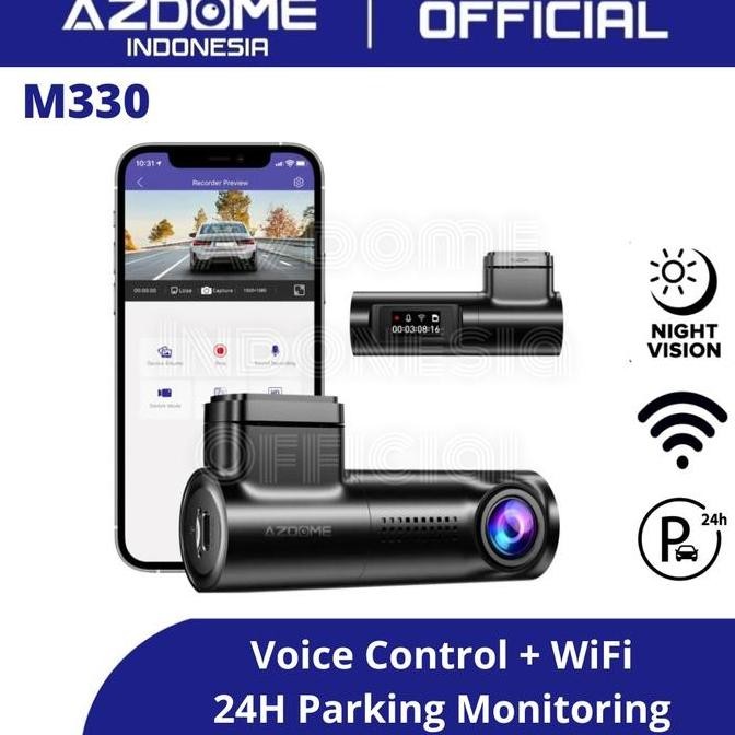 TERSEDIA AZDOME M330 WIFI SUPER CAPACITOR DASHCAM MOBIL FULL HD