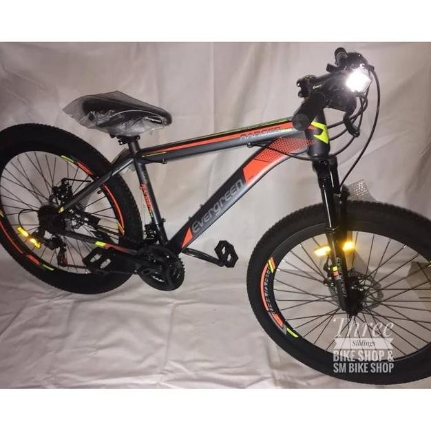 Sepeda Gunung Mtb Evergreen 540 26 Inch Ve Tinggi Warna Orange