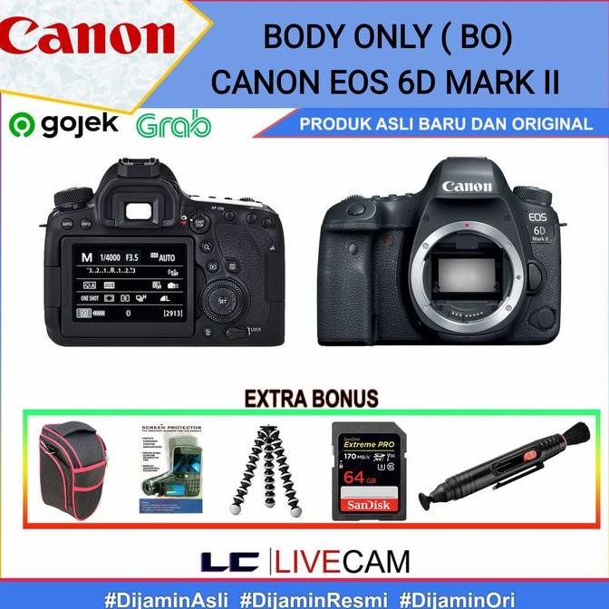 Promo CANON EOS 6D MARK II BODY ONLY / BODY CANON EOS 6D MARK II COD