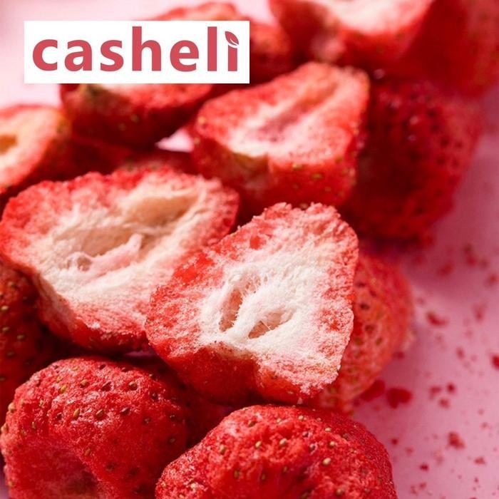 

FF casheli Strawberry Crispy Freeze-dried Strawberry Snacks Camilan Makanan Crispy Snacks Food Fruit Chips snack Cemilan