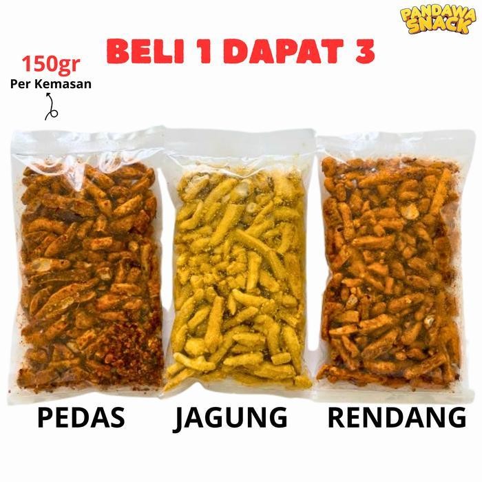

FF Basreng Beli 1 Dapat 3 Varian Berbeda Bundling 450gr Pedas Food Snacks Jagung Manis Goreng Cemilan