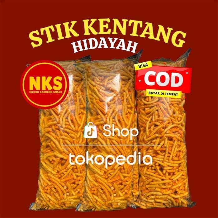 

FF STIK KENTANG HIDAYAH 1 BALL 1KG - NKS- cemilan food snack Camilan Pedas Makanan Kripik Keripik