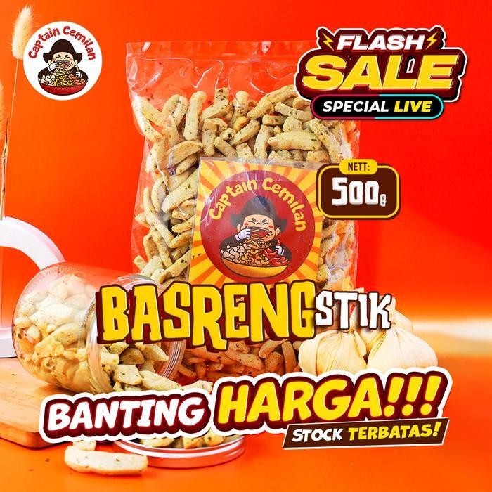 

FF 500gr - Basreng stik ORIGINAL Captain cemilan Bandung food Snacks Makanan Chips Snack Goreng