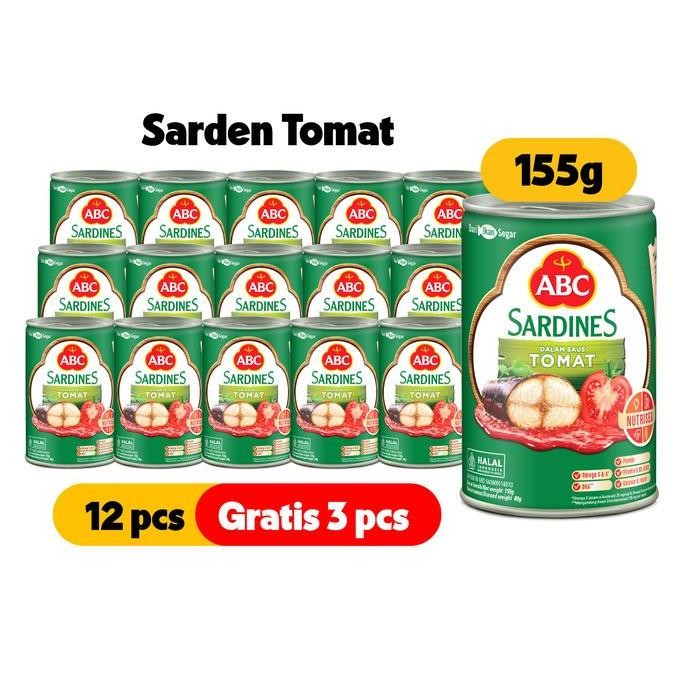 

READY ABC SARDEN SAUS TOMAT 155G MULTIPACK 12 PCS - PAKET SARDEN SAUS TOMAT