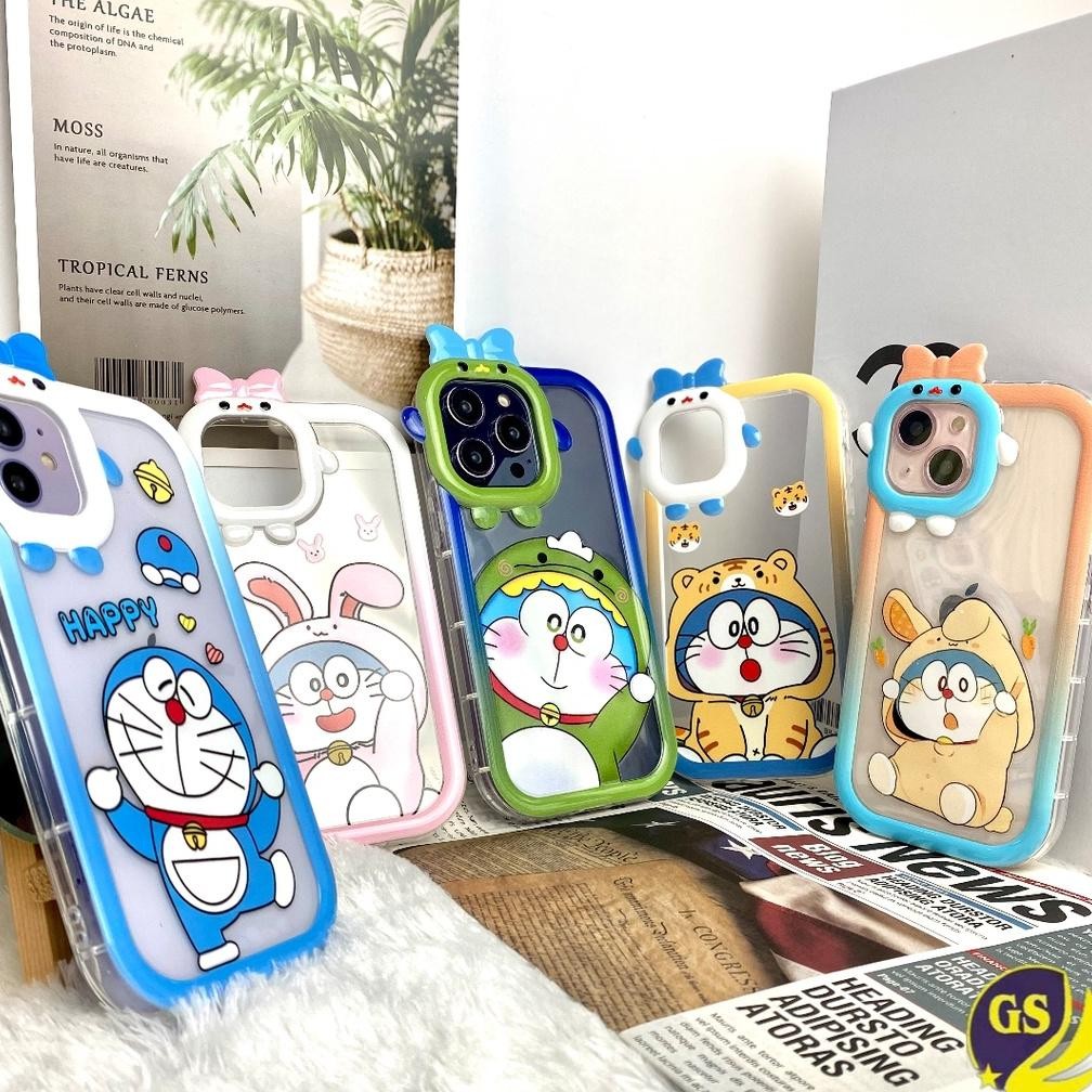 Original New Soft Case Lensa Bow Monster Sweet 3D Karakter Doraemon For Iphone X Xr Xs Xs Max Iphone