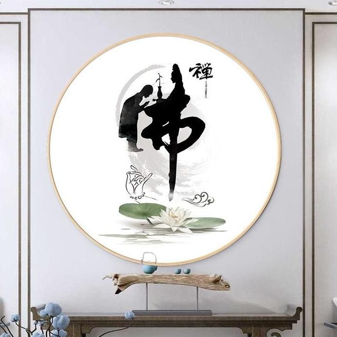 

HOT SALE! DIY Diamond Painting Full buddha kaligrafi bulat 60x60 cm D990