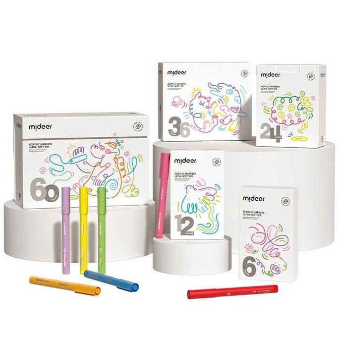 

mideer acrylic marker ultra soft nib paint brush isi 6 12 24 36 60 pc