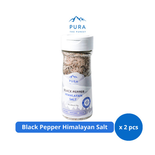 

PURA Black Pepper Himalayan Salt 125gr x 2 pcs