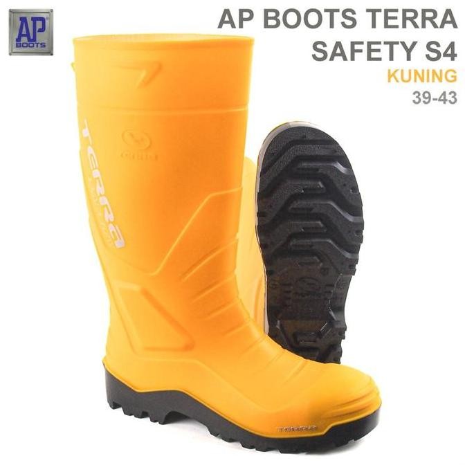 Sale Sepatu Boot Tinggi Ap Boots Terra Safety S4 Kuning | Sepatu Boots Safety Ap Boots S4 Original
