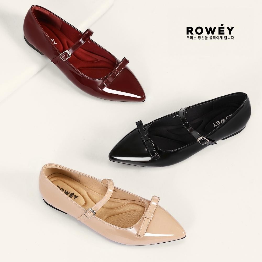 Rowey Sepatu Korea Mary Jane Mewah Flat Shoes Kyoto