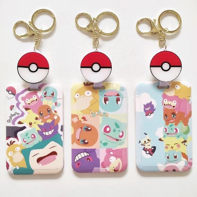 

Stok Terbatas Name Tag ID Card Badge Reel Holder Keychain Gantungan Kartu Identitas e-Money Pokemon Go Pikachu