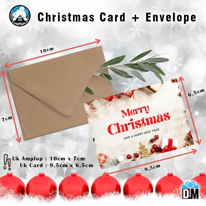 

CJ Kartu Ucapan Natal Christmas Card Greeting Card Amplop Kraft Joyfull #