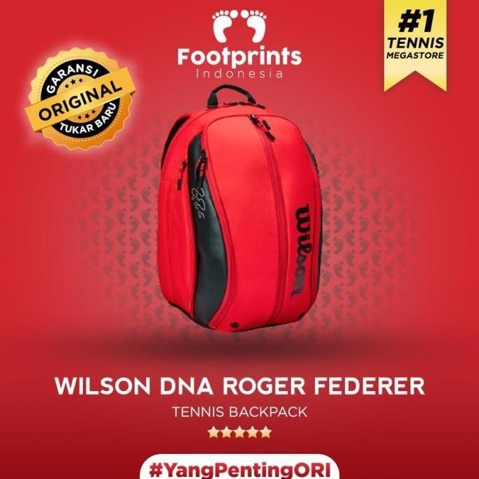 Bst Ready Tas Tenis Wilson Roger Federer Dna 12 Pack Black Red Tennis Raket Bag Best Seller