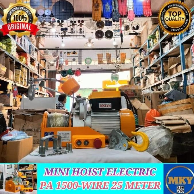 Mini Electric Hoist 1500 Kg Katrol Listrik Pa 1500 A Rope Hoist Pa1500 Co