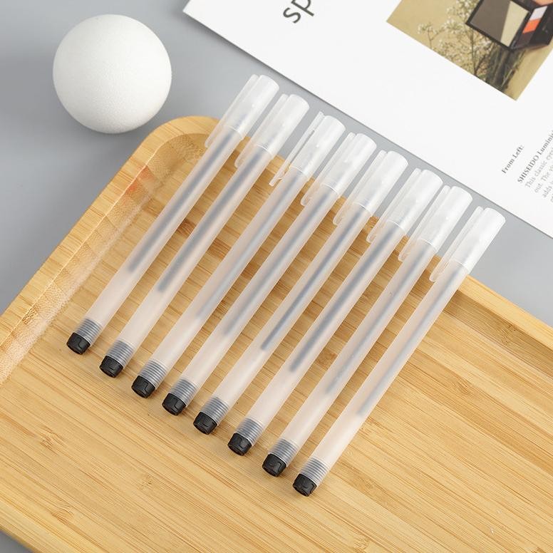 

PN06 Pena Set 50 Pcs Pulpen Gel Hitam 0.5mm Pulpen Runcing Transparan Cangkang Buram Alat Tulis Kantor dan Sekolah