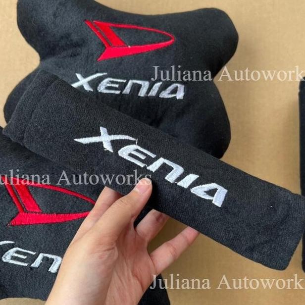 Bantal Mobil Xenia Bantal Leher Jok Mobil Cover Seatbelt Xenia