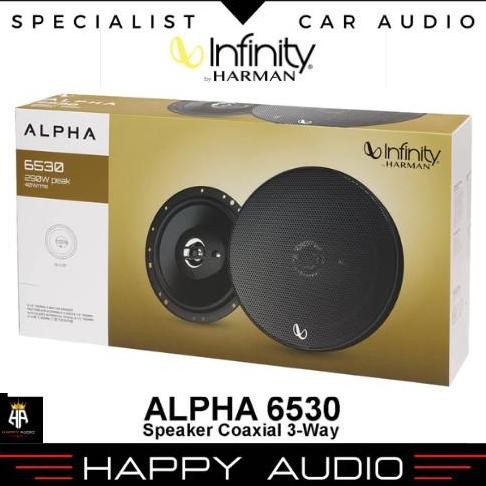 Speaker Coaxial 3-Way 6.5 Inch INFINITY by HARMAN 6530 Mid Bass + Built in Tweeter 40 Watt RMS Sound