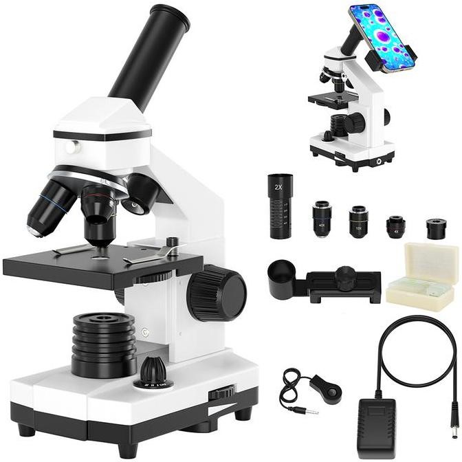 MIKROSKOP MONOKULER 100X-2000X MIKROSKOP HP LABORATORIUM ANAK MICROSCOPE ORIGINAL DAN TERPERCAYA