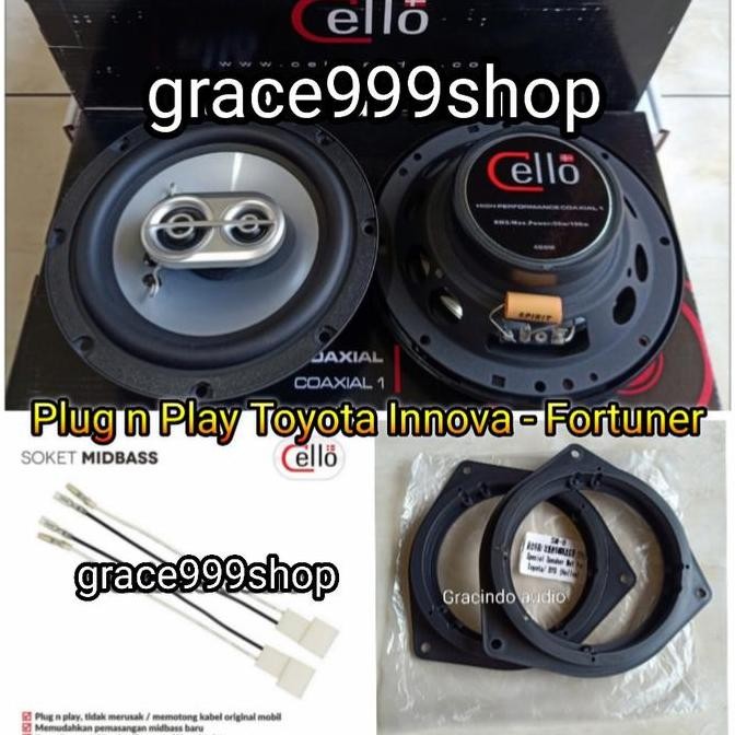 Speaker Coaxial Cello 3way PNP OEM Toyota Innova Fortuner 2016-2