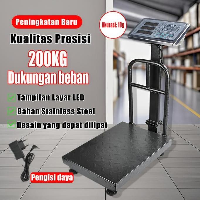 Timbangan Duduk Digital200Kg / Timbangan Barang / Timbangan Lantai 200 Kg/Single Display Timbangan D