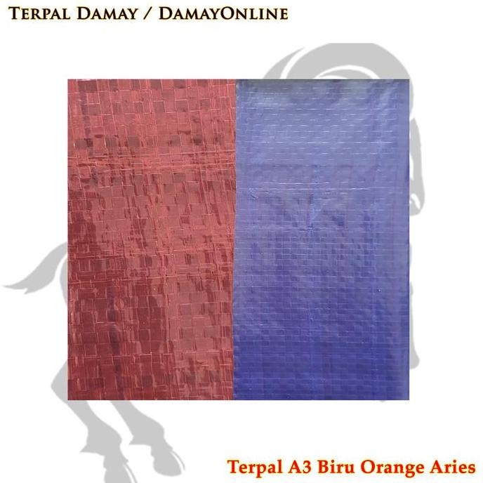 Terpal Rol A3 Biru Orange Recycle Aries ( Harga / Rol ) Co