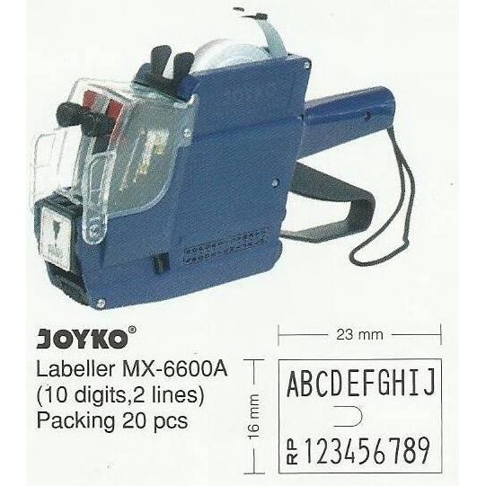 

Premium Paket Joyko MX-6600A (huruf,angka) - Alat Lebel Harga