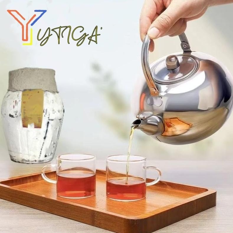 Diskon Teko Kettle Mini Pot Stainless Tea Pot Air Panas Dingin Ceret Teko Saringan Saji Kopi Teh Ser