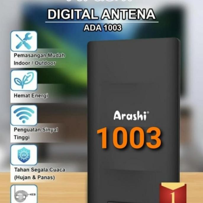 Antena HD TV digital indoor outdoor boster ARASHI ADA 1003