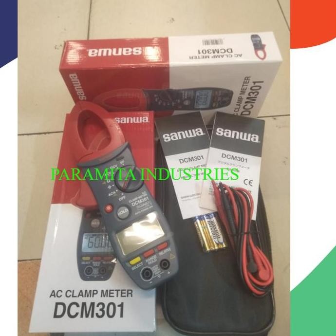 Tang Ampere Sanwa Digital Clamp Meter Type Dcm-301 1000 A Ori Co